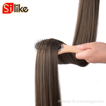 Custom-made  51 Inch synthetic hair extension clip in Straight Hair Drawstring Ponytail  Long Straight Wrap Around PonyTail Hair